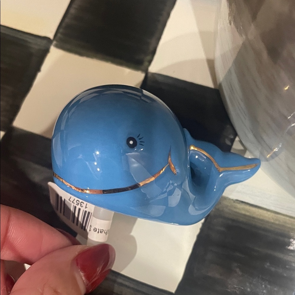 Nora Fleming Blue Whale Ceramic Decor